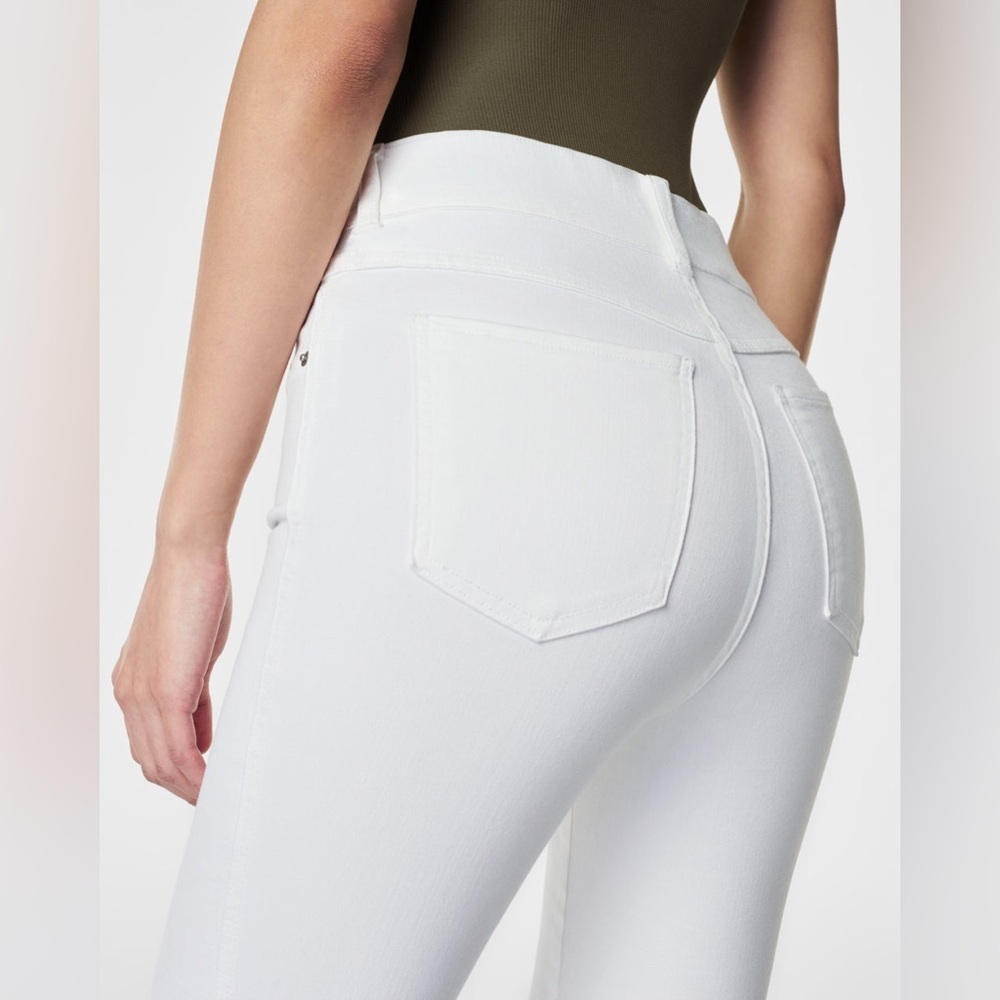 SPANX Women's Crisp White Ankle Skinny Jeans - Large Petite - Picture 6 of 15